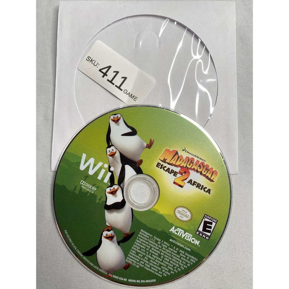 Madagascar Escape 2 Africa Nintendo Wii Disc Only
